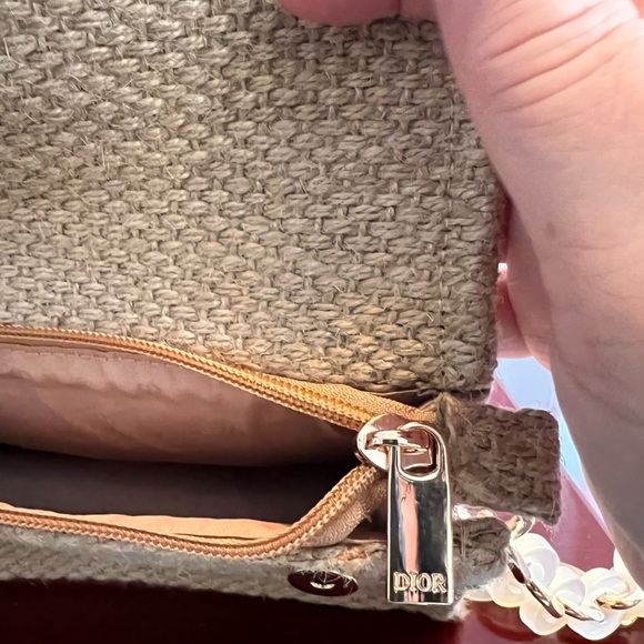 Dior Beauty raffia clutch or shoulder bag, excellent condition, with gift box - Picture 11 of 15